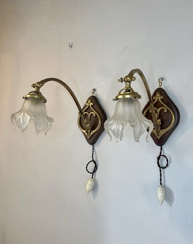 Paire appliques art - art, nouveau